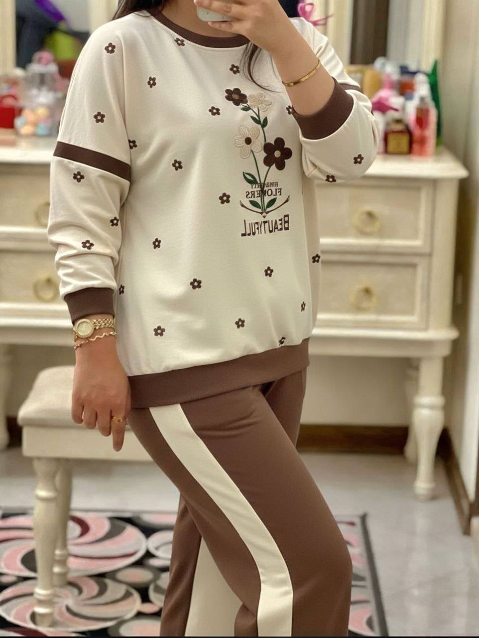 ست دخترانه خانگی گل برجسته