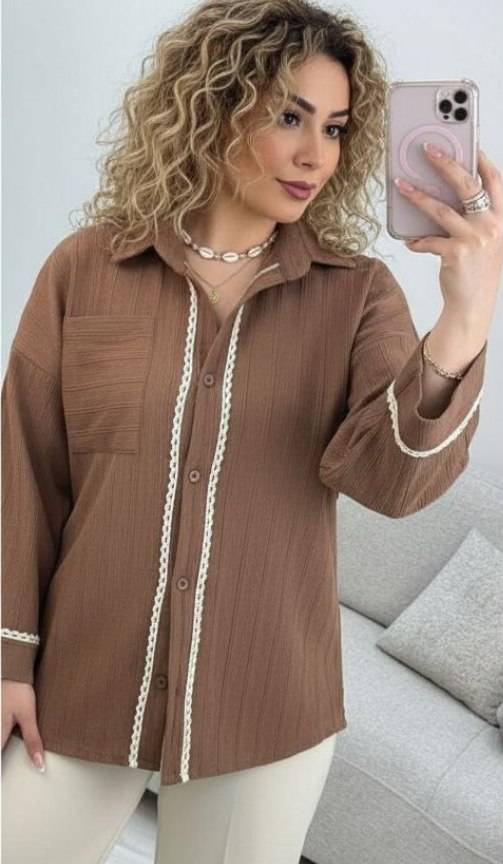 شومیز گیپور مجلسی خوش دوخت