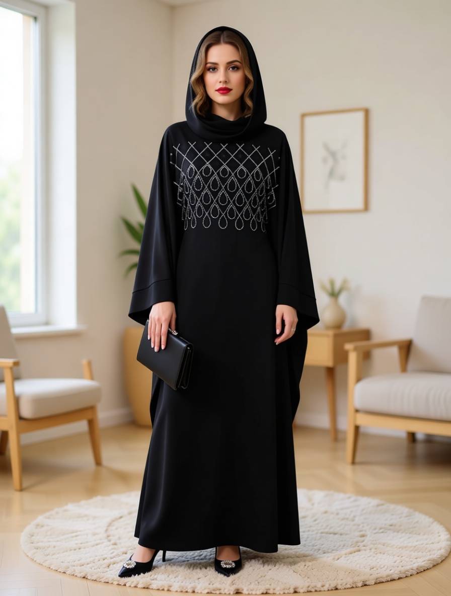 مانتو عبای محرمی نگین پرسی