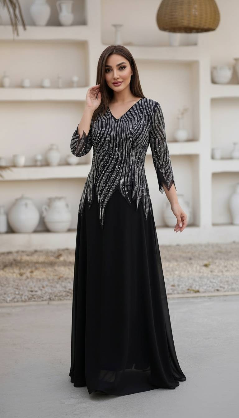 لباس مجلسی ماکسی بلند سایز بزرگ