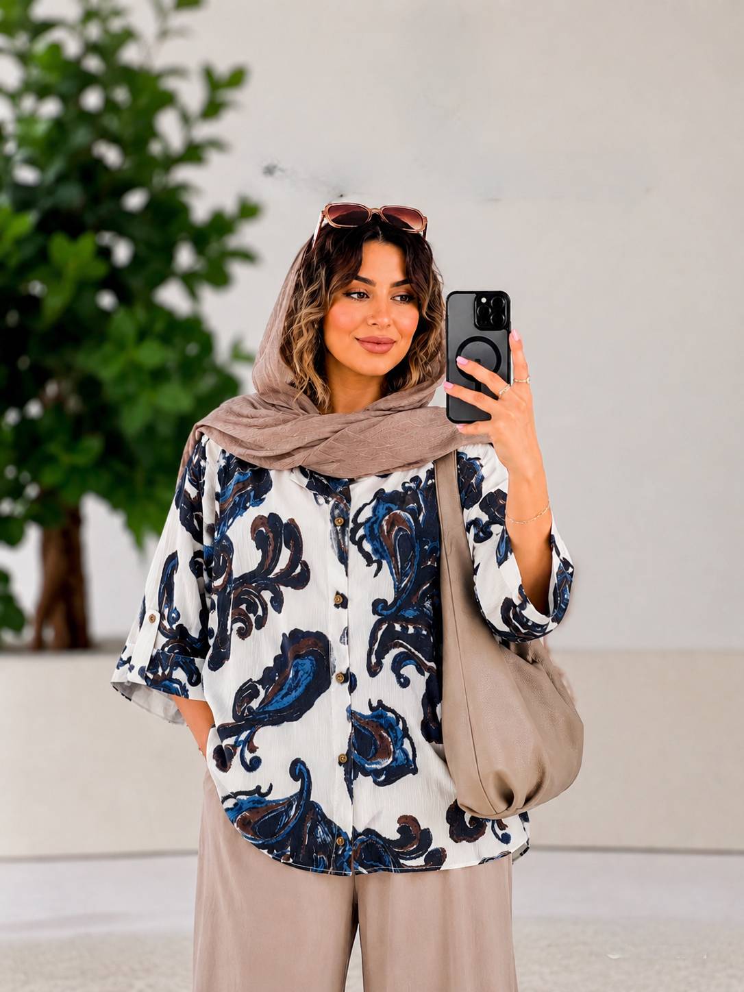 شومیز نخی پفکی خنک و سبک باتنخوری بسیار عالی