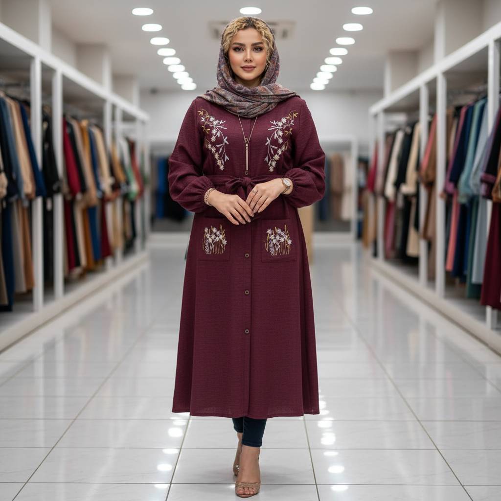 مانتو گلدوزی شانتون مخصوص خاص پسند ها
