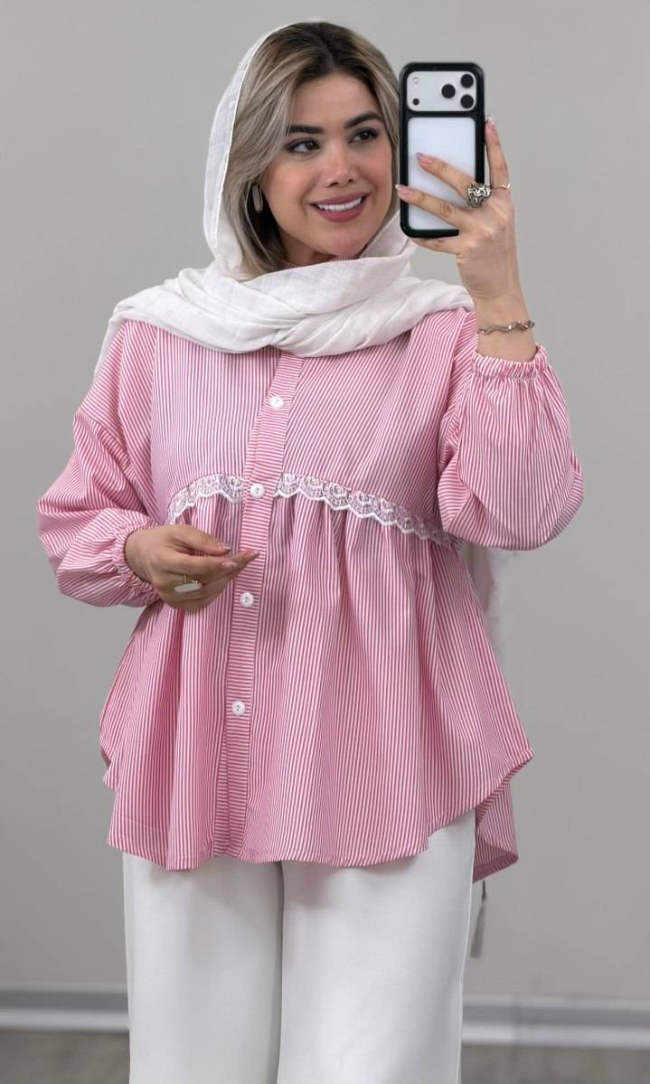 شومیز لنین نرم و لطیف با تنخوری عالی