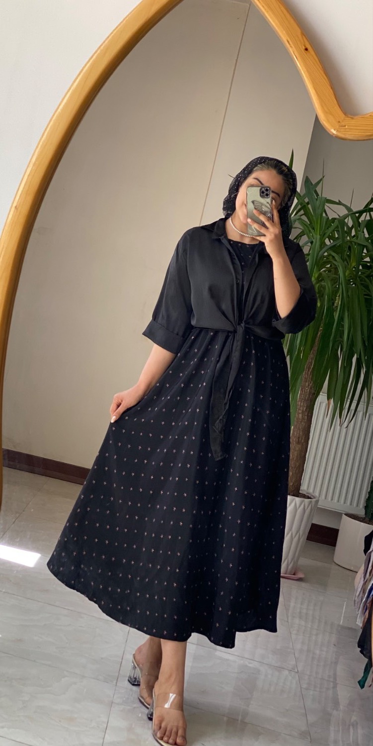 ست دوتیکه سارافون و شومیزگره ای شیک وتنخورفوق العاده