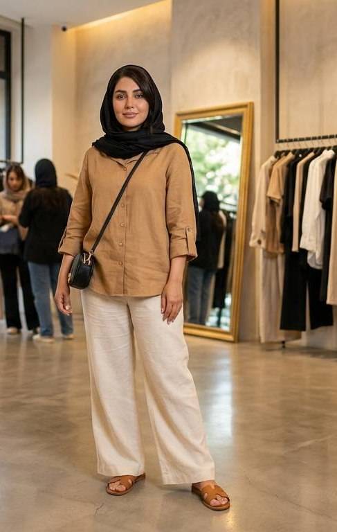 شومیز مانتویی خنک و سبک و پرطرفدار با تنخوری عالی