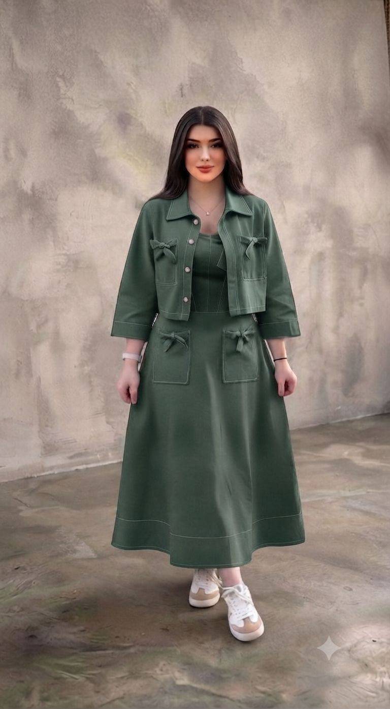 ست دوتیکه سارافون کت خنک،سبک و مناسب فصل