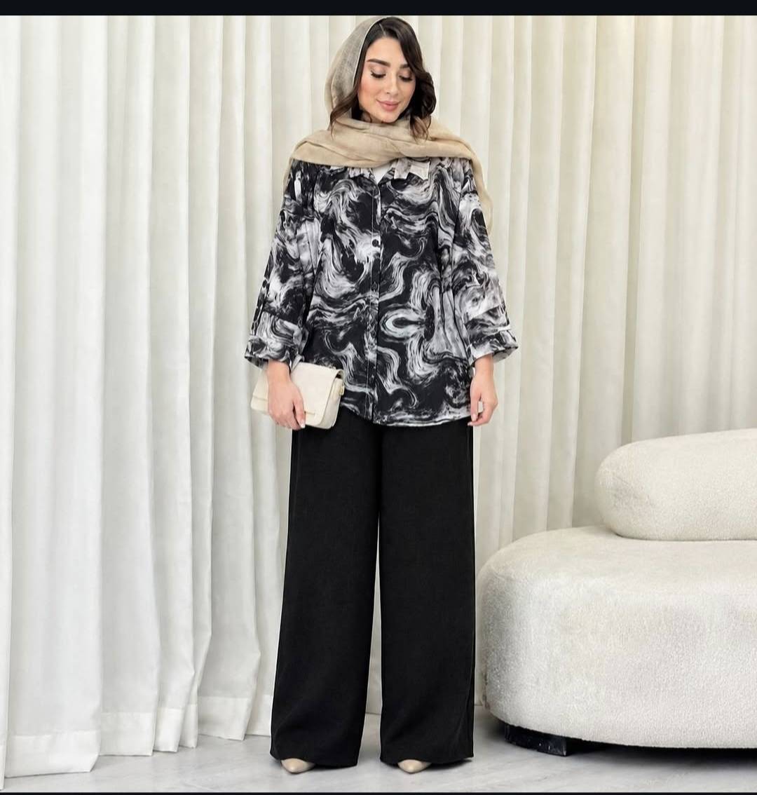 شومیز گازوییلی شیک و جذابمون بی نهایت خاص پسند
