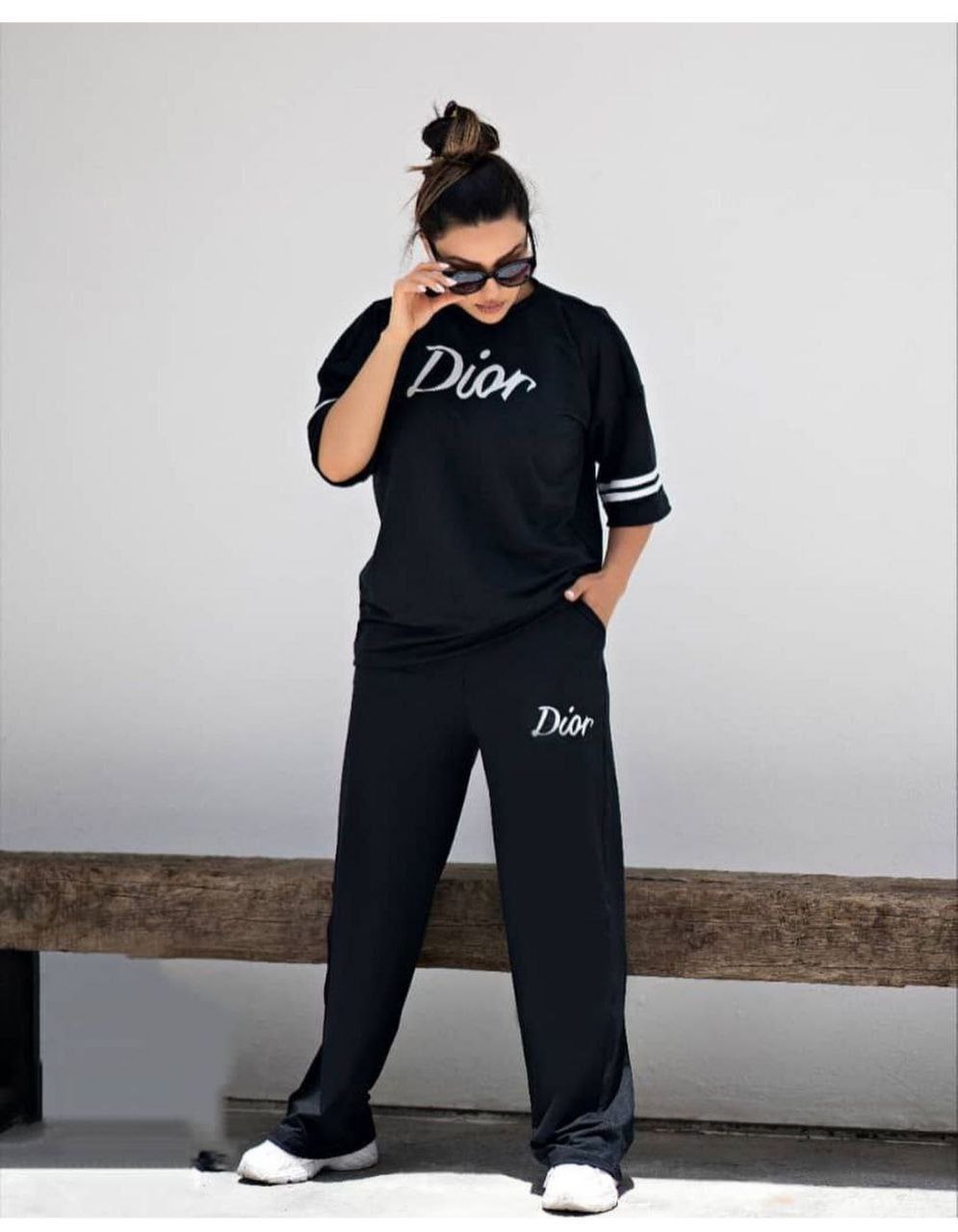 ست تیشرت و شلوار dior خنک و سبک با تنخوری زیبا