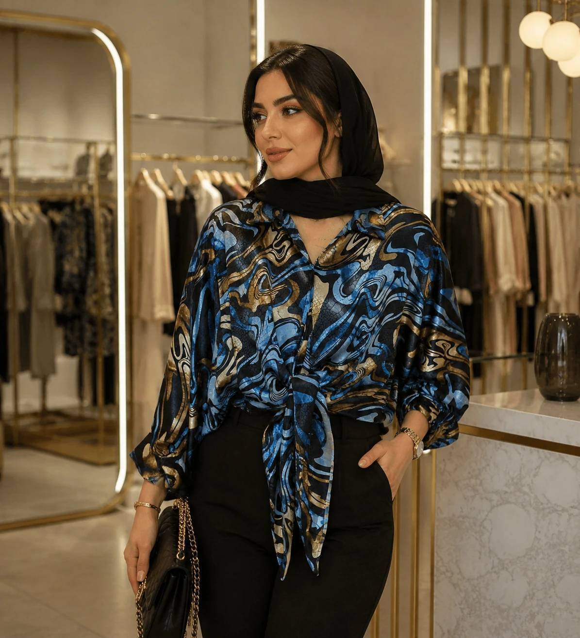 شومیز گره ای خاص و دلبر مجلسی شیک و زیبا