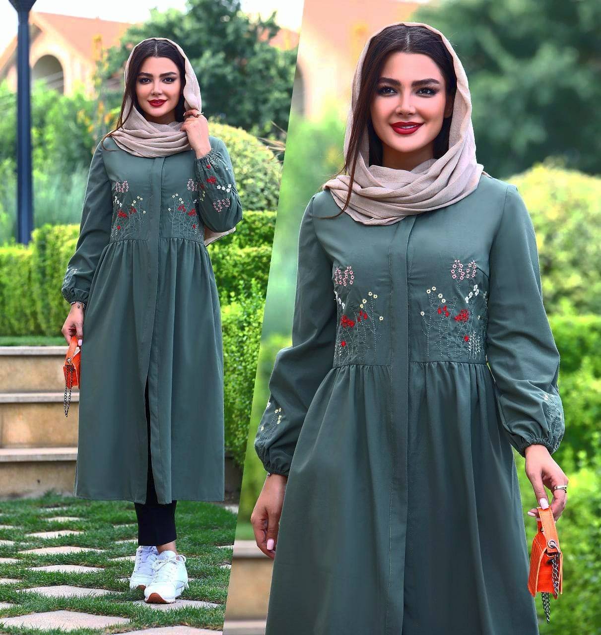 پیراهن گلدوزی شده خنک و سبک با تنخوری عالی
