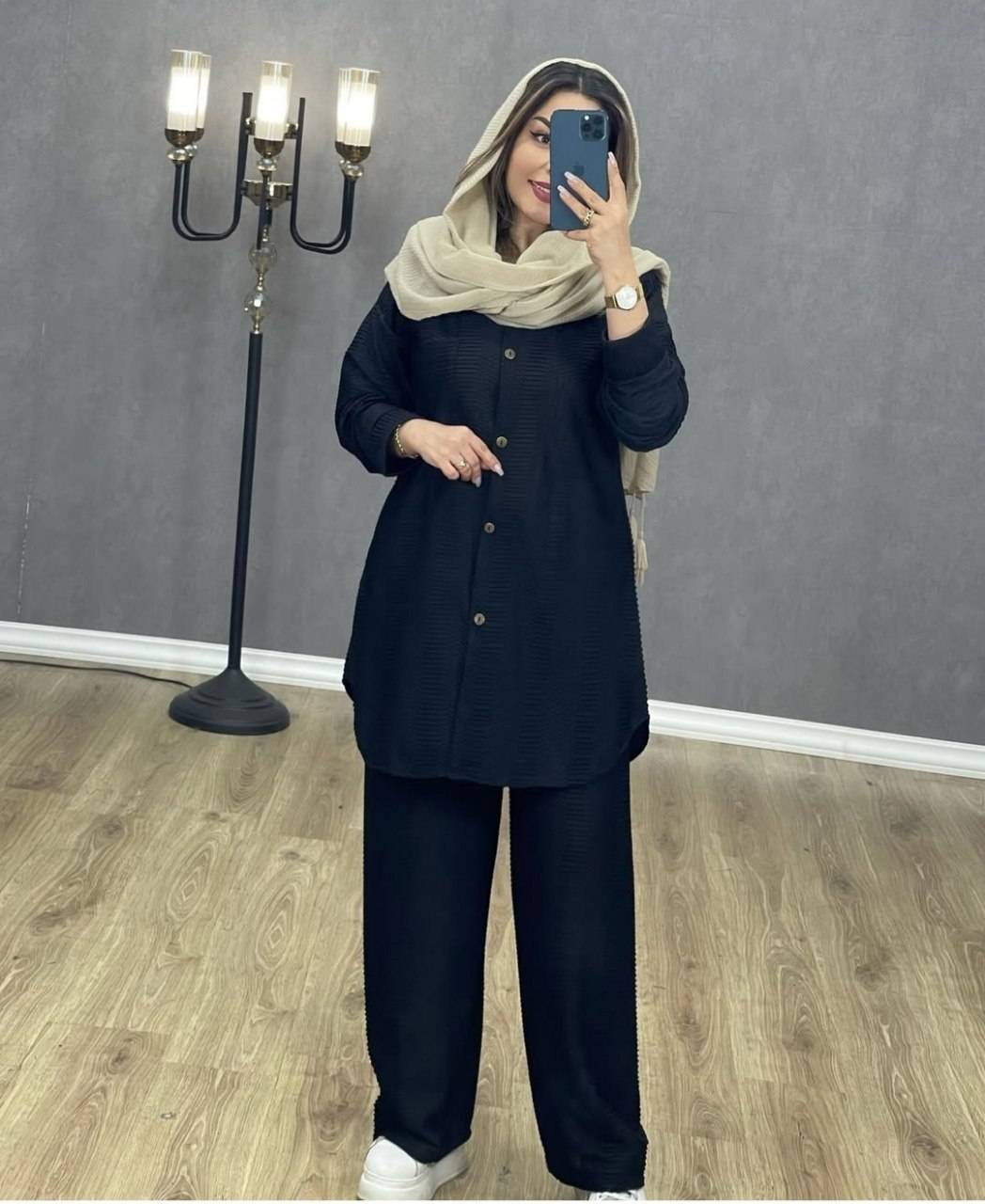 مانتو شلوار بیسکویتی خنک و سبک با تنخوری عالی