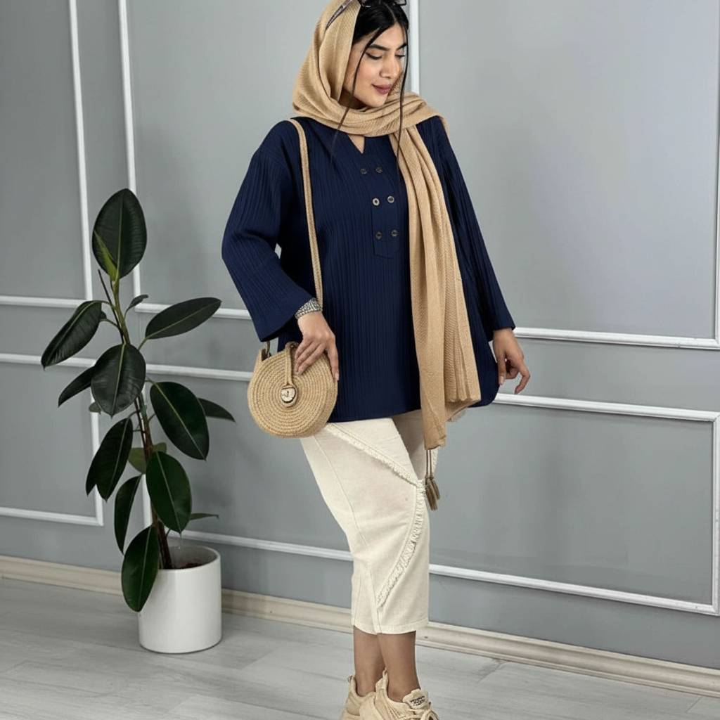 تونیک بسیار خوشگل زیبا با تنخوری جذاب