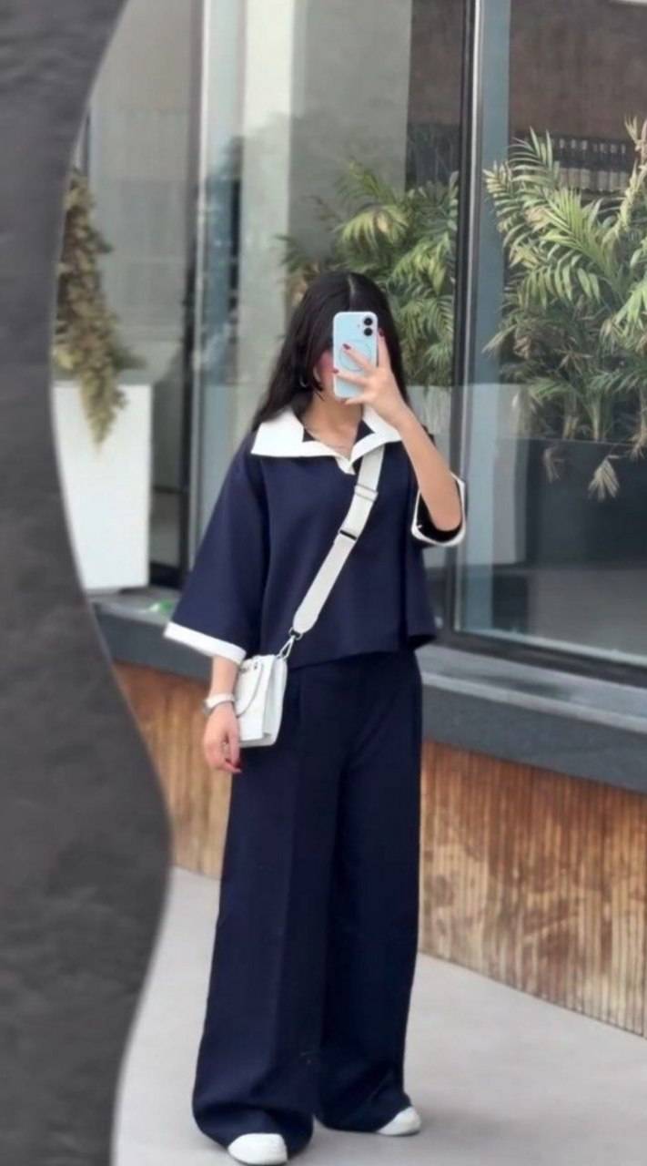 ست پلو شرت وشلوار شیک زنانه ودخترانه