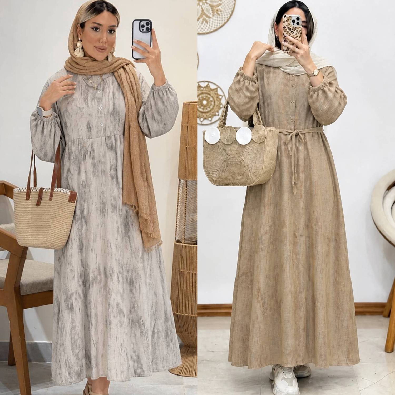 کفتان بلند شانتون بسیار زیبا خنک و سبک با تنخوری عالی