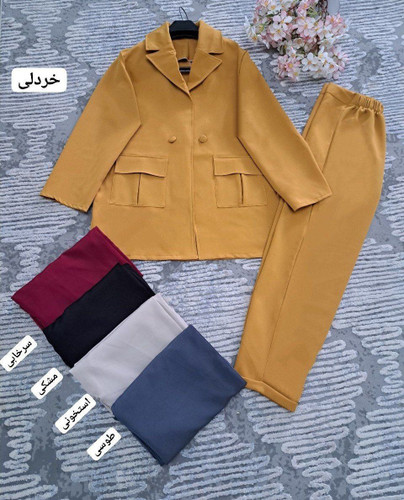 ست مانتو شلوار مازراتی شیک و عالی با تنخوری جذاب