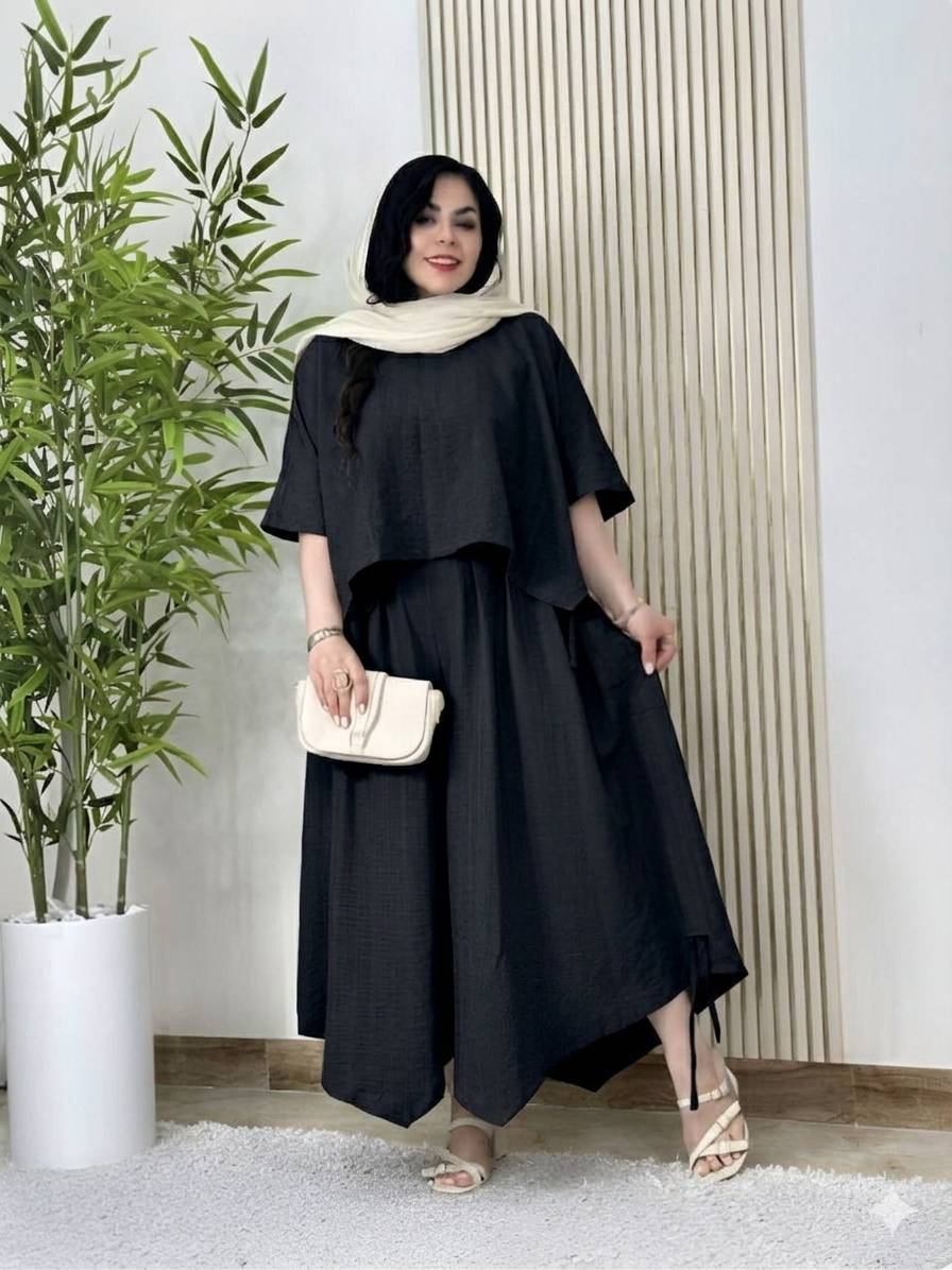 ست پانچ و شلوار خنک و راحت با تنخوری عالی