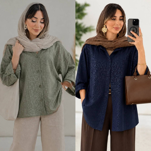 شومیز پلنگی سوفیا شیک و ترند سال با تنخوری عالی