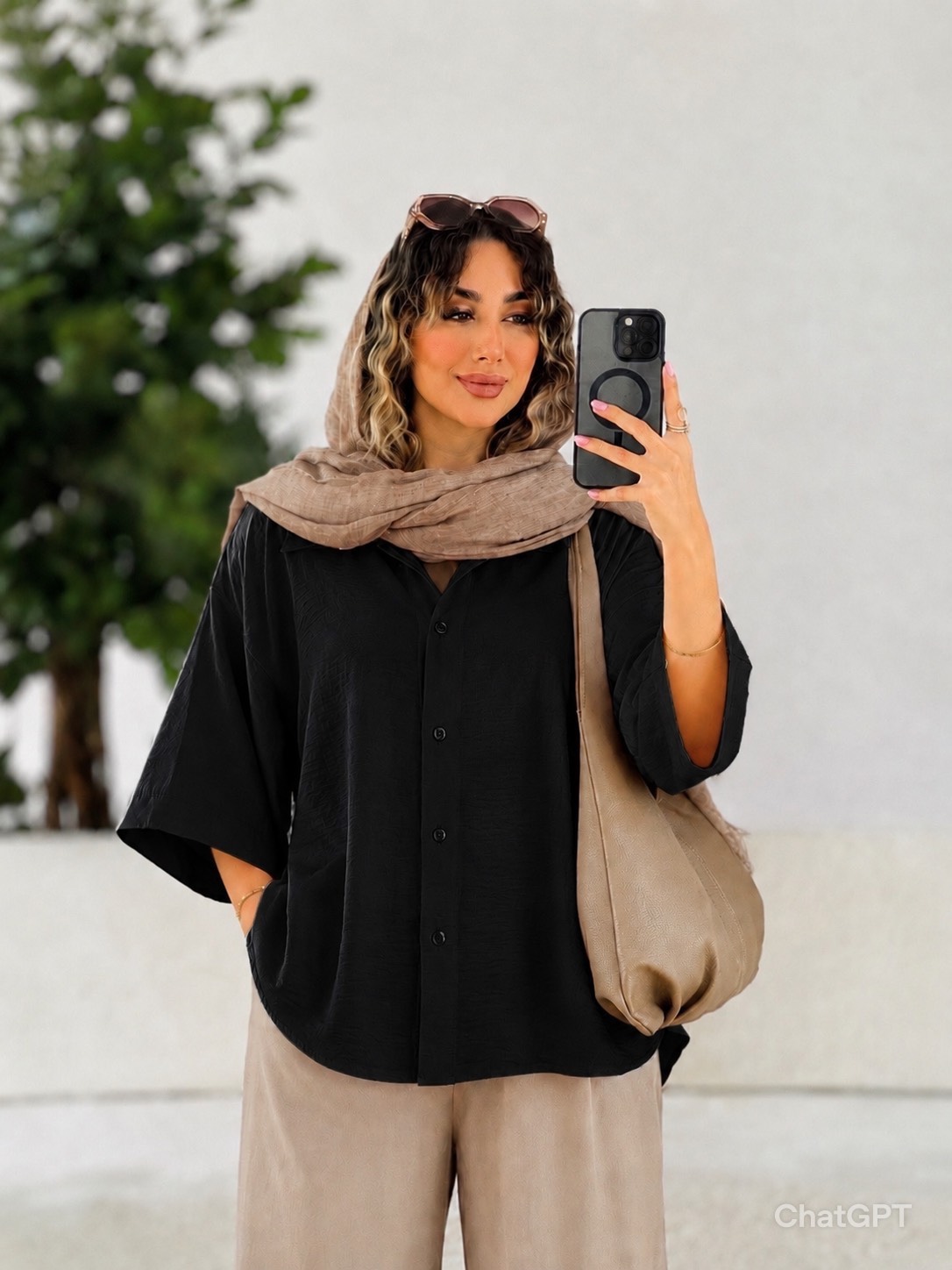 شومیز ابروبادی شیک و عالی خنک و سبک مناسب فصل