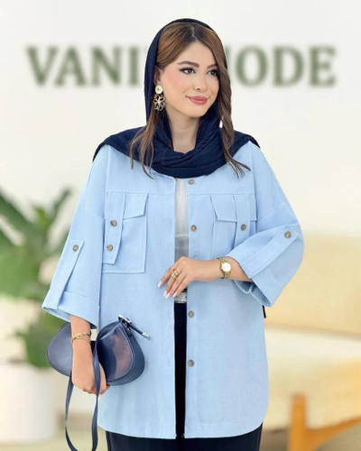 شومیز مانتویی کراش شیک و اسپرت با تنخوری جذاب