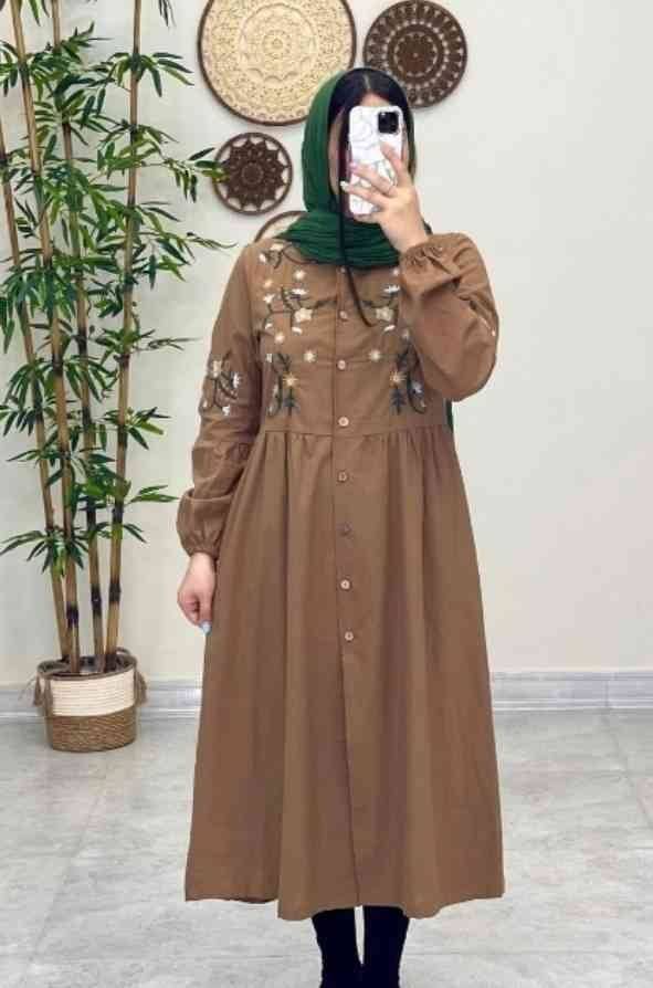 مانتو گلدوزی شانتون بسیار زیبا و شیک با تنخوری عالی