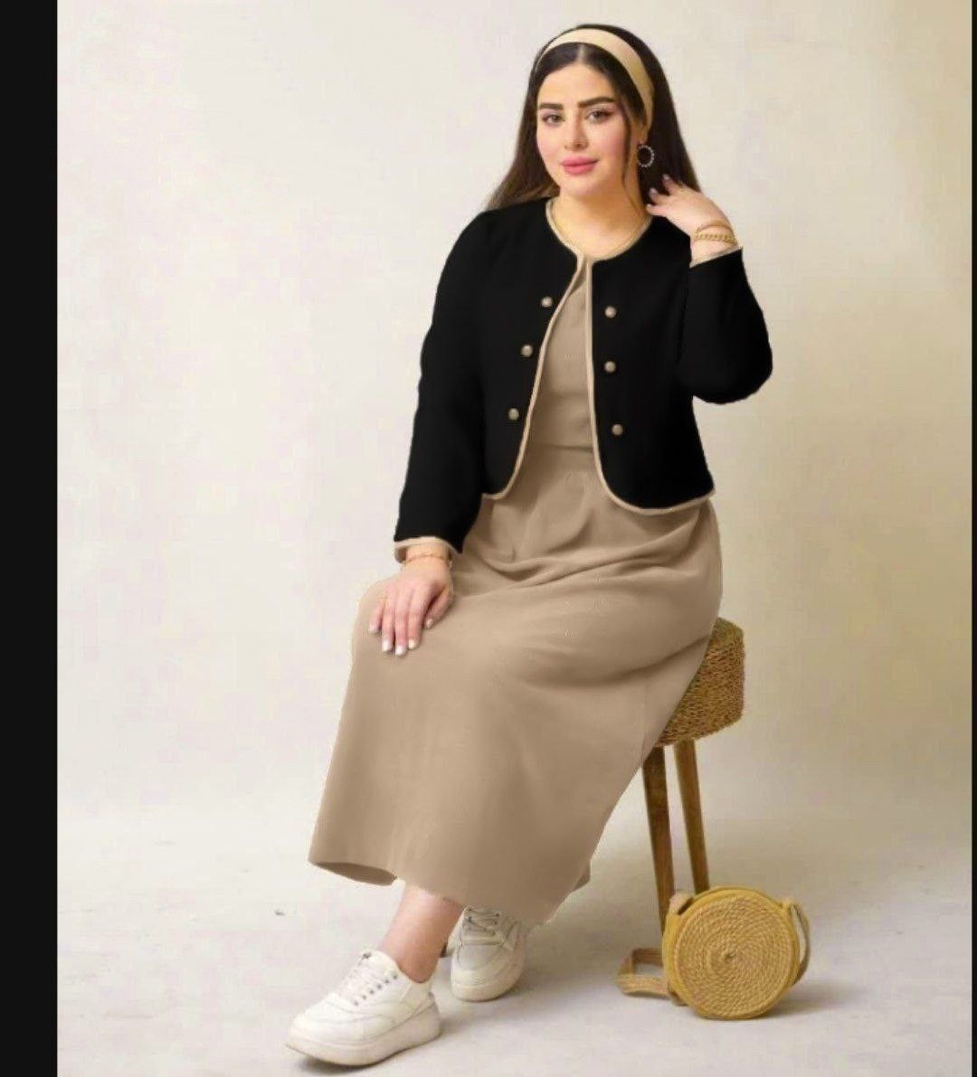 ست کت و سارافون شیک و زیبا با تنخوری عالی