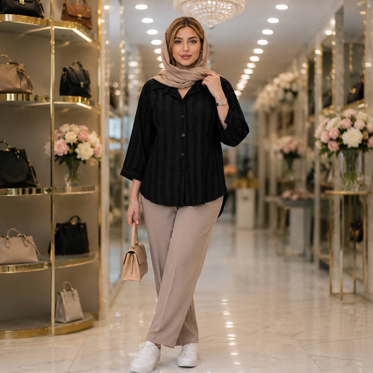 شومیز شانتون گازوییلی خنک و سبک بسیار کاربردی و پرطرفدارا