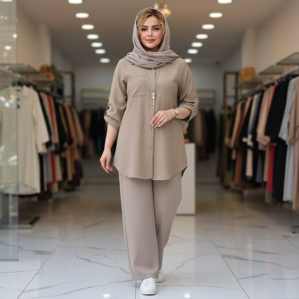 شومیز مانتویی شانتون دیپلمات شیک و عالی