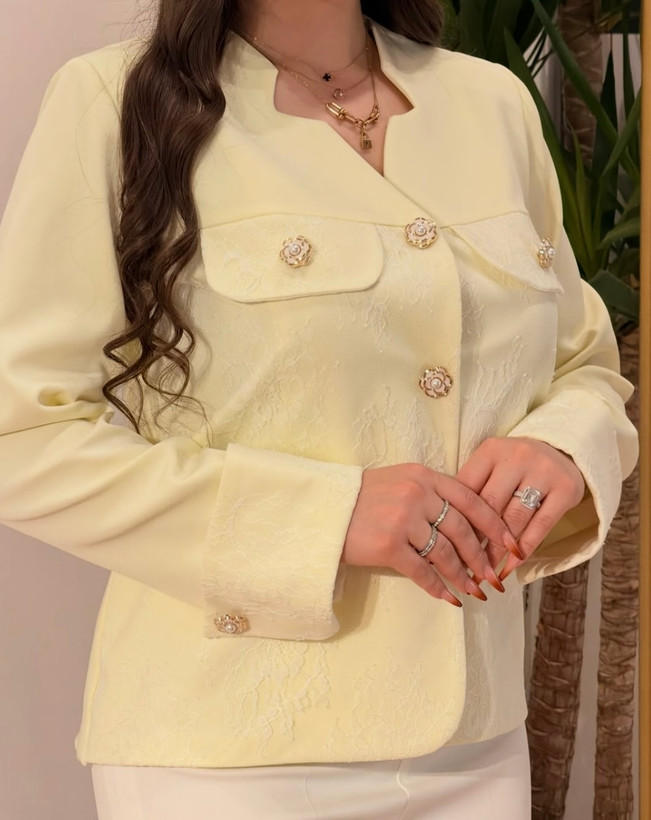 کت وشلوار دانتل مجلسی زنانه ودخترانه جنس کرپ اندونزی