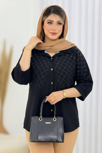 شومیز مجلسی وبسیار شیک نگین کاری شده