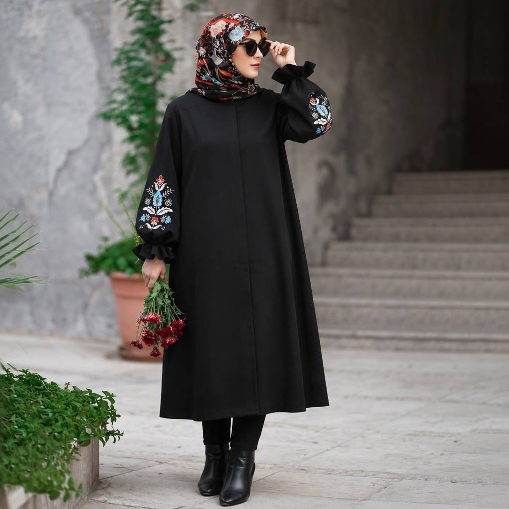 مانتو بلند مازراتی شیک و جذاب با تنخوری عالی