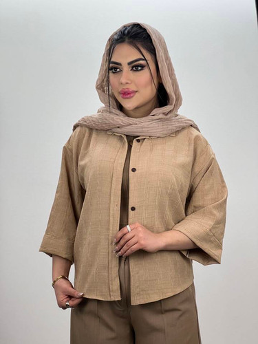 شومیز مانتویی خنک و سبک و پرطرفدار با تنخوری جذاب